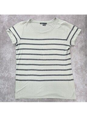 Vince Striped Crew Neck Short Sleeve Tee Shirt